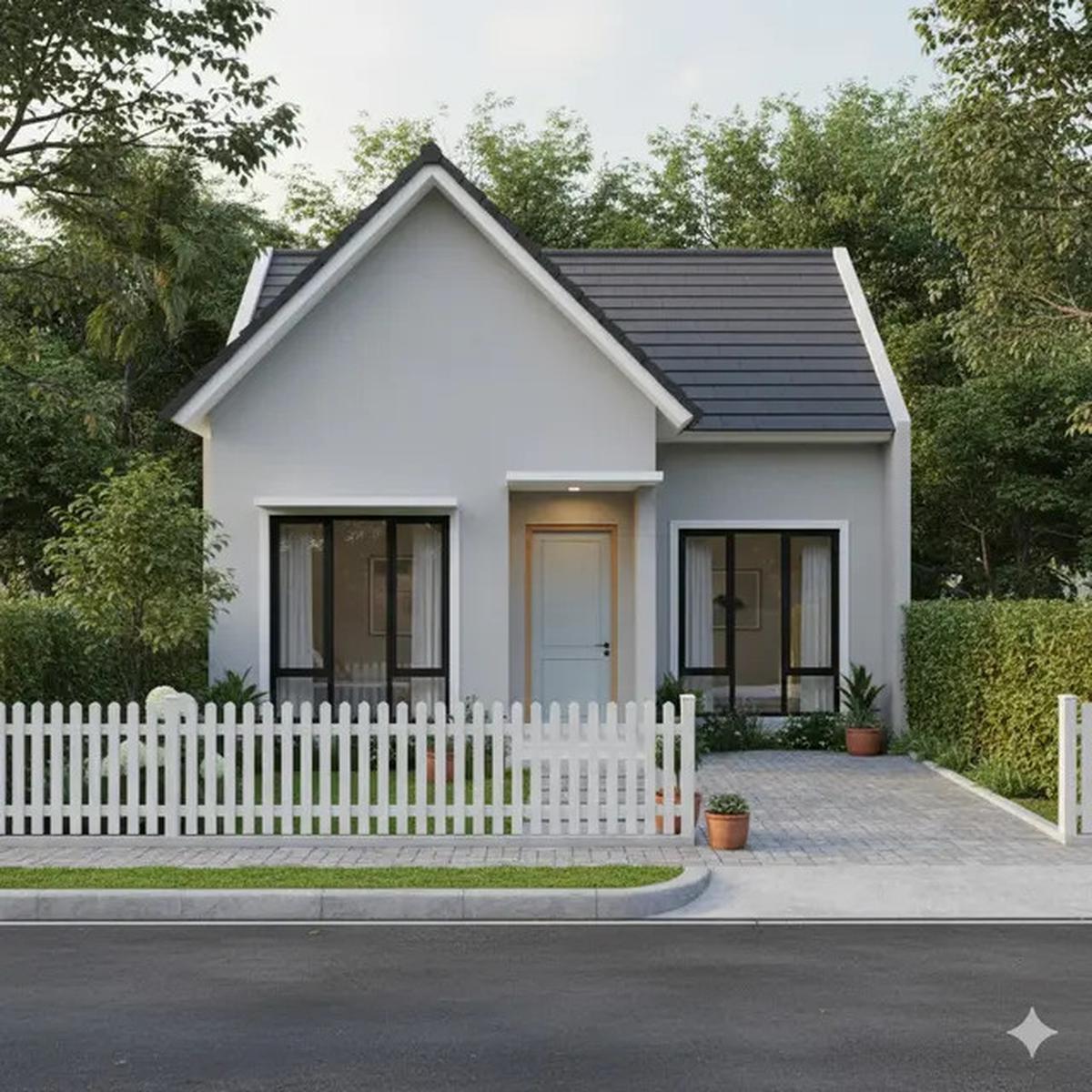 7 Model Rumah Mungil Bergaya Mewah dengan Pagar Kayu Klasik, Perpaduan Estetika dan Fungsionalitas
