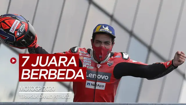 Berita video 7 pembalap berbeda yang menjadi juara di MotoGP 2020, termasuk Danilo Petrucci yang baru saja menjuara seri di Prancis.