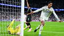 Gol semata wayang kemenangan Los Blancos dicetak Jude Bellingham pada menit ke-57. (AP Photo/Manu Fernandez)