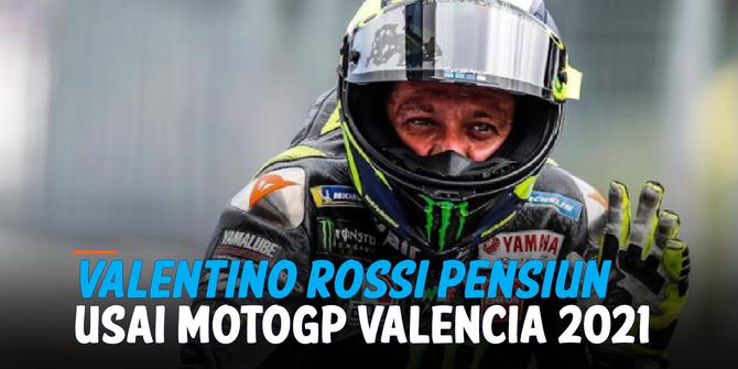 VIDEO: Valentino Rossi Akhiri Perjalanan Karir Usai MotoGP Valencia 2021
