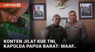Kasus Polisi Jilat Kue HUT TNI, Kapolda Papua Barat Minta Maaf