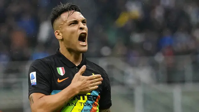Foto: Selebrasi Emosional Lautaro Martinez Saat Berhasil Mengantarkan Inter Milan Kembali Ke Puncak Klasemen Liga Italia