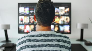 Ilustrasi Netflix, Menonton TV, Menonton Video