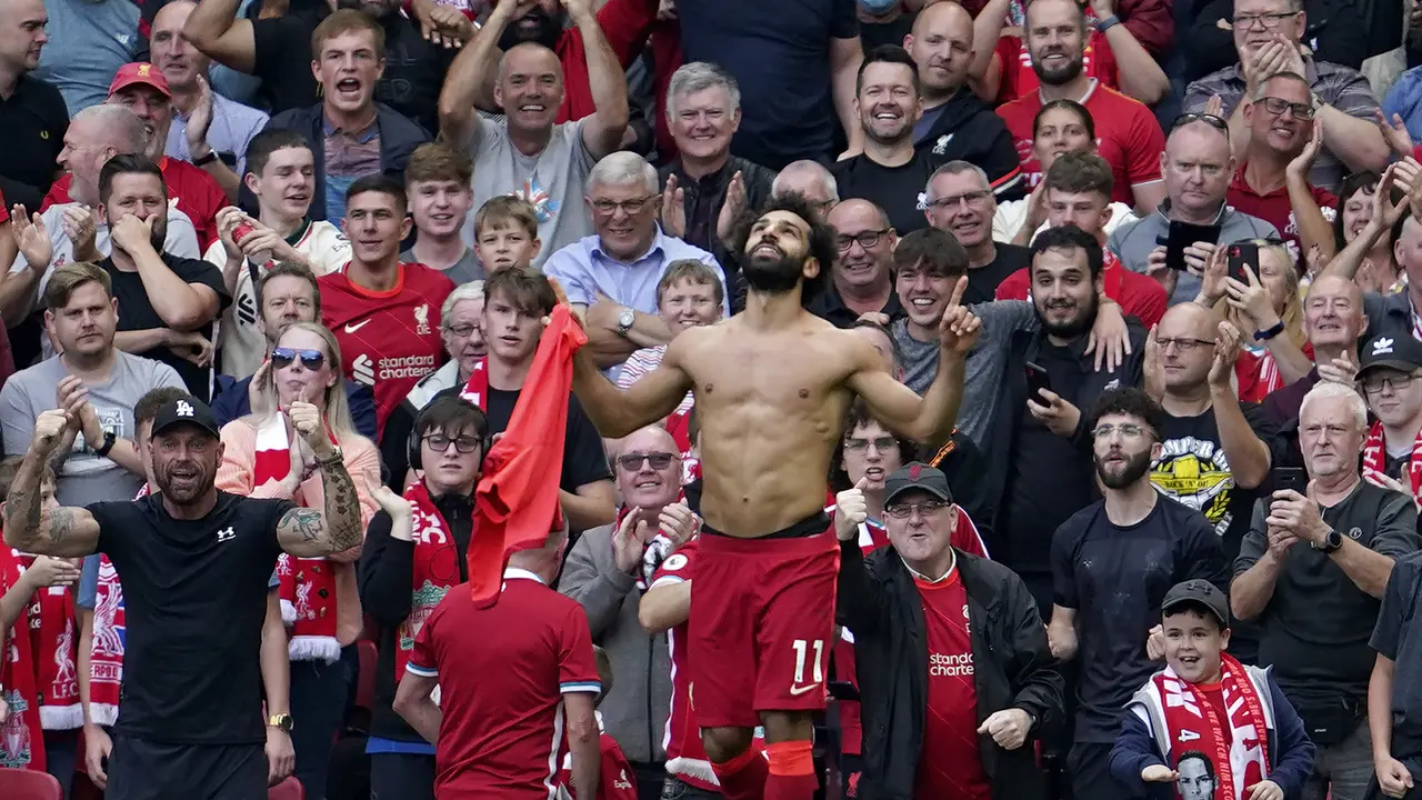 Foto: Tiga Sepak Pojok Berbuah Gol, Liverpool Bungkam Crystal Palace 3-0 dan Puncaki Klasemen Liga Inggris 2021 / 2022