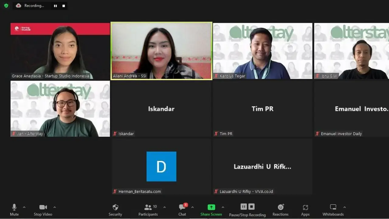 Sesi roundtable bersama startup Alterstay