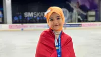 Atlet cilik ice skating yang juga putri penulis Ippho Santosa, Medina Khaira Fastabiqa, melenggang ke Philippines National Figure Skating Championship 2024. (Foto: Dok. Koleksi Pribadi Astrid Suhaimi)