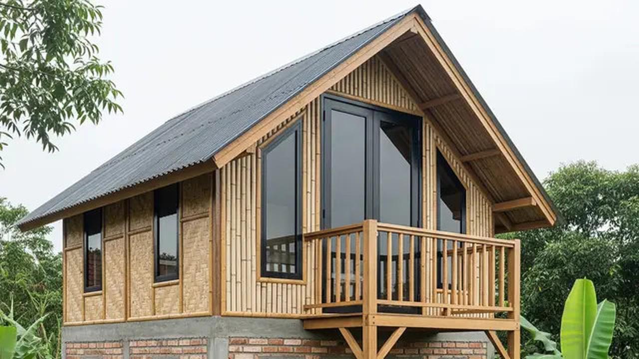10 Inspirasi Desain Rumah Kecil Batako dan Bambu Hemat Biaya, Nyaman dan Estetis
