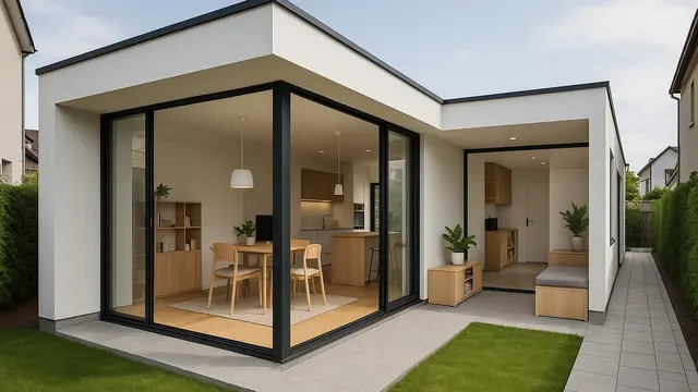 Desain Rumah L‑Shape Untuk Lahan Sempit/Ilustrasi Gambar Oleh AI