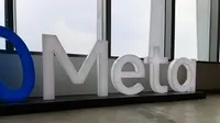 Logo Meta di kantor Meta Indonesia di Capital Place. Liputan6.com/Matahari Kartika Purusakara.