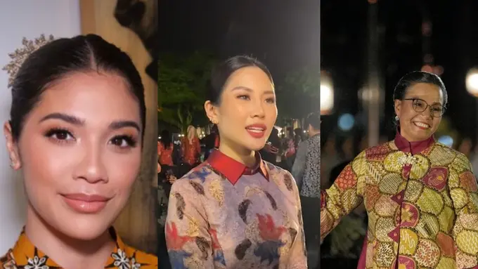 Adu Gaya Busana Batik dari Franka Makarim, Angela Tanoesoedibjo, hingga Sri Mulyani yang Satu Panggung di Istana Berbatik