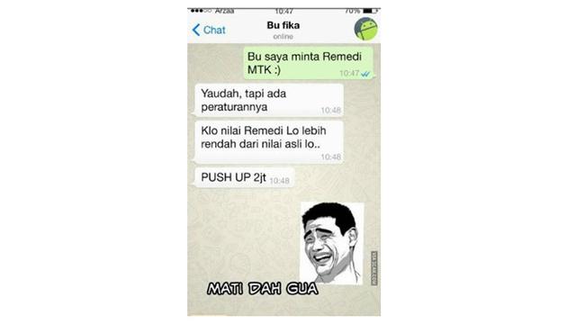 Chat Kocak Guru dan Murid Ini Bikin Tepuk Jidat