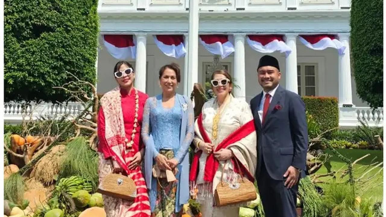 6 Potret Kartika Sari Dewi Soekarno Berkebaya Biru Hadiri HUT RI di Istana Merdeka