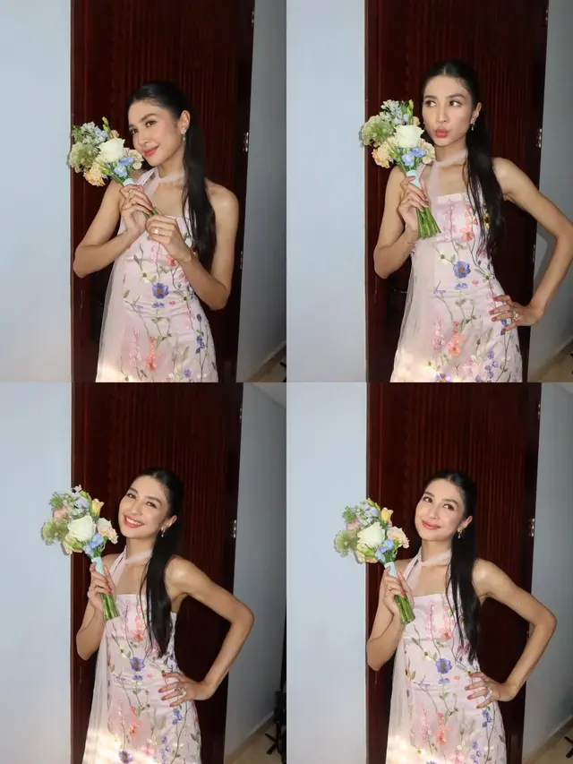 Gaya Mikha Tambayong Jadi Bridesmaid di Resepsi Syifa Hadju di Bali, Anggun Bergaun Floral dan Tas Dior Ratusan Juta