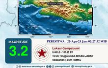 Gempa Magnitudo 3,2 di Bekasi, Getaran Terasa Sampai Cikarang dan Karawang