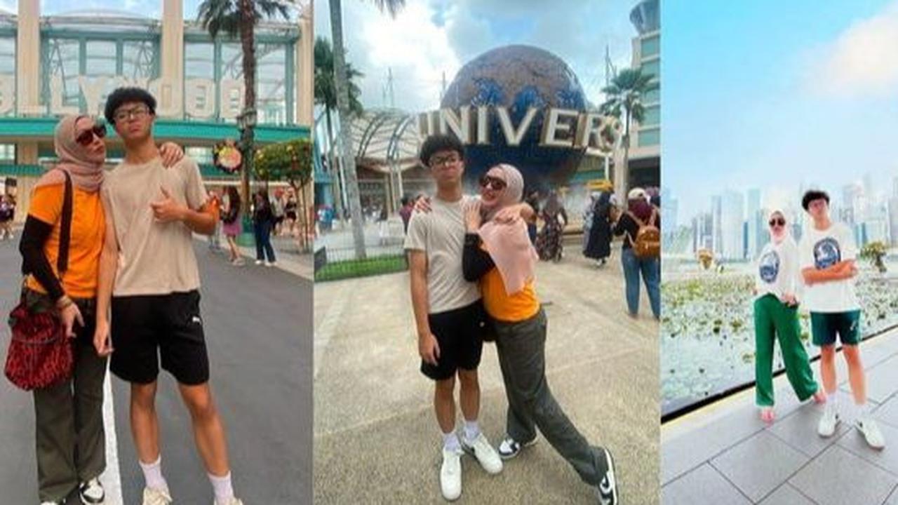 Jalan-Jalan Bersama, Berikut 8 Potret Hangat Angelina Sondakh dan Keanu Massaid Liburan ke Singapura