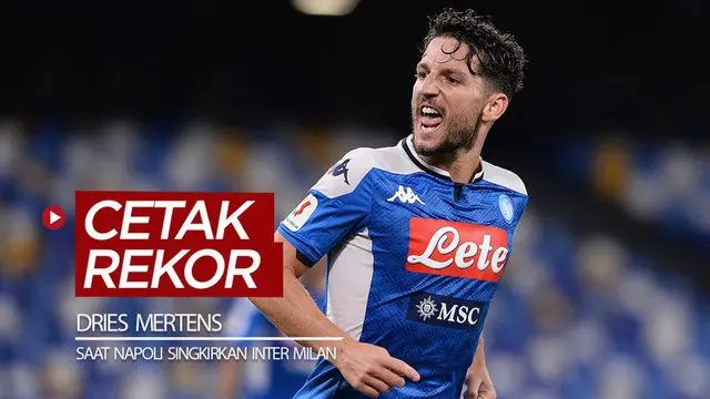 Berita video striker Napoli, Dries Mertens, mencetak rekor gol klub saat menyingkirkan Inter Milan pada leg II semifinal Coppa Italia 2019-2020, Minggu (14/6/2020) dini hari WIB.