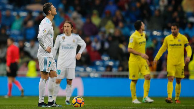 Ekspresi Ronaldo Saat Real Madrid Dipermalukan Villarreal