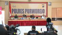 Gubernur Jawa Tengah (Jateng) Ganjar Pranowo dan Kapolda Jateng Irjen Pol Ahmad Luthfi menggelar jumpa pers untuk meluruskan isu Desa Wadas Purworejo, Rabu (9/2/2022).