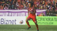 Agus Setia Wibowo menyelamatkan Martapura FC lewat gol tunggal di gawang Sulut United pada laga di Stadion Demang Lehman, Selasa (17.9.2019). (Bola.com/Gatot Susetyo)