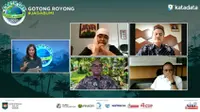 Webinar Earth Day Forum 2021: Regulasi Baru Pengelolaan Hutan Untuk Rakyat yang diselenggarakan Katadata, Rabu (21/4/2021).