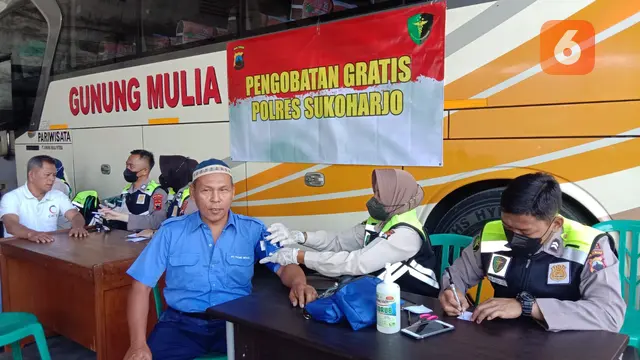 Pengecekan Kesehatan Kru Angkutan Mudik Lebaran