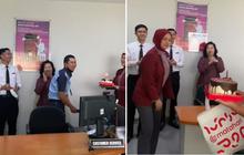 Momen Karyawan Beri Kejutan Ultah Manis untuk OB di Kantor, Aksinya Banjir Pujian Warganet