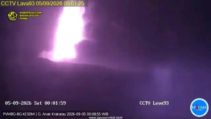 Kamera Pantau Anak Krakatau Rusak Terkena Material Letusan