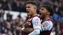 Lalu, Phelippe Coutinho dan Daniel Ings berhasil mencetak gol ketiga dan keempat bagi Aston Villa. Kemenangan tersebut membuat skuat asuhan Steven Gerrard bertengger di posisi ke-11 klasemen Liga Inggris dengan raihan 33 poin dari 26 laga. PA via AP/David Davies)