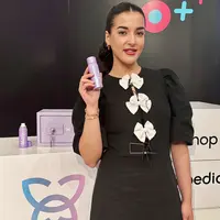Tasya Farasya saat jumpa pers kampanye "Semua Jadi Syantik" ShopTokopedia di TikTok Creator House, Kota Tua Jakarta, 18 Desember 2024. (Liputan6.com/Asnida Riani)