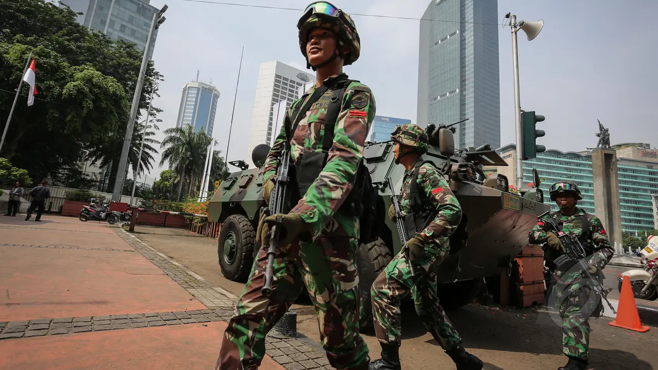 Jelang KAA, Kawasan Bundaran HI Dijaga TNI 