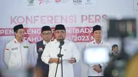 Menteri Agama (Menag) Yaqut Cholil Qoumas menutup operasional haji 1444 H/2023 M. Hal ini ditandai dengan kepulangan seluruh petugas haji Indonesia ke Tanah Air pada 5 Agustus 2023. (FOTO: MCH PPIH ARAB SAUDI 2023)