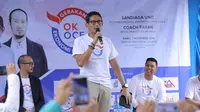 DPRD DKI Jakarta, Rendhika D Harsono (kanan), mengapresiasi Gerakan Ekonomi Kerakyatan atau (Gerak OKE OCE) yang digagas oleh Calon Wakil Presiden nomor urut 2 Sandiaga Uno (tengah).(istimewa)