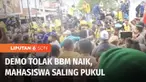 Unjuk rasa ratusan mahasiswa yang menolak kenaikan harga BBM di depan Gedung DPR Aceh berakhir ricuh. Coba bobol pagar, petugas halau pengunjuk rasa dengan semprotkan gas air mata.