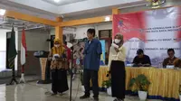 Gol A Gong pada kesempatan roadshow Duta Baca Indonesia di Desa Tulangan, Kabupaten Sidoarjo, Jawa Timur, Selasa (1/2/2022). (Liputan6.com/ Istimewa)