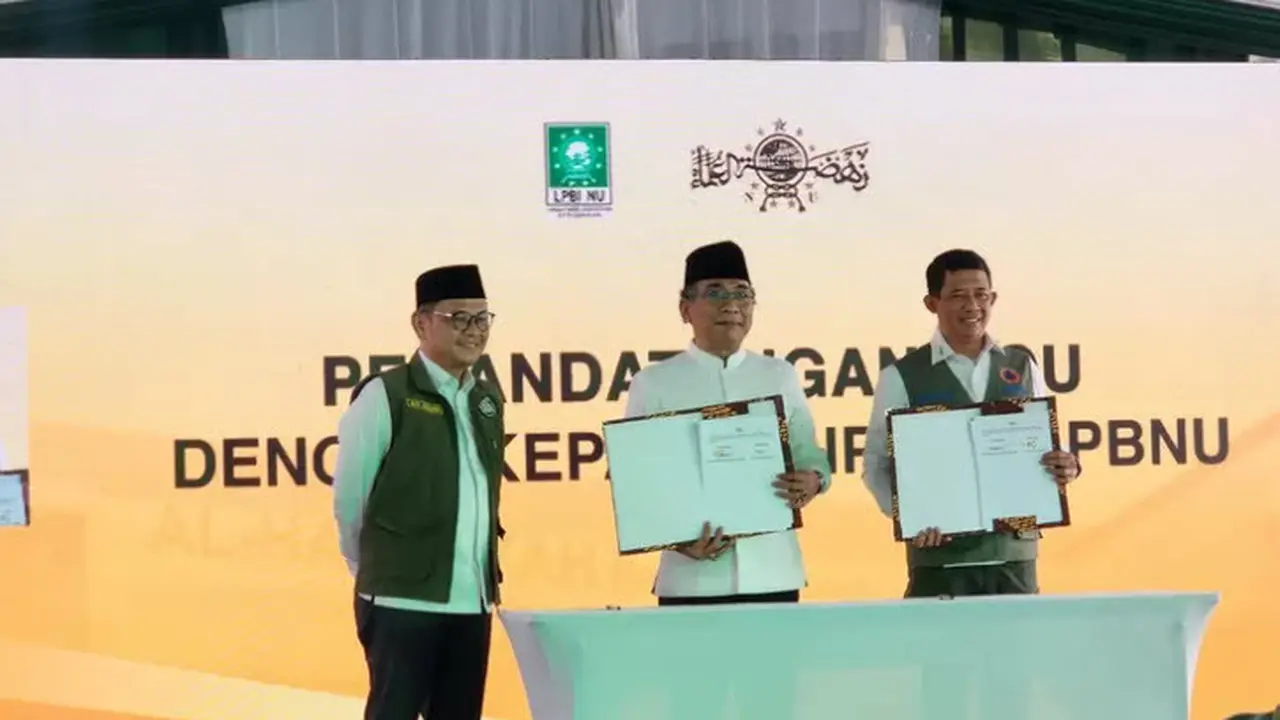 Gus Yahya pada acara Rakornas Lembaga Penanggulangan Bencana dan Perubahan Iklim (LPBI) NU di Pondok Pesantren Al Hamidiyah Depok. (Istimewa)