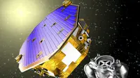 ilustrasi misi LISA Pathfinder untuk mendeteksi gelombang gravitasi (sumber: engadget.com)