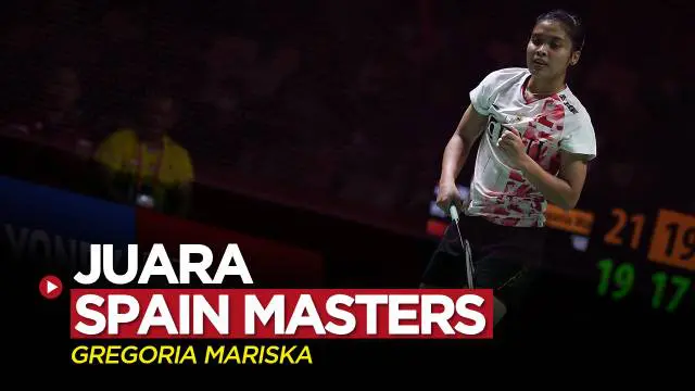 Berita video pebulutangkis Indonesia, Gregoria Mariska, meraih gelar juara di Spain Masters 2023 setelah mengalahkan unggulan kedua, P. V. Sindhu, Minggu (2/4/2023) malam hari WIB.