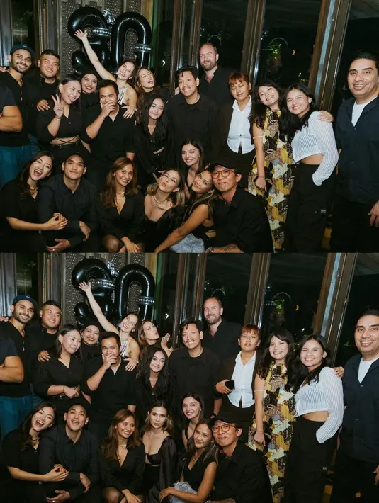 Sementara teman-teman terdekatnya yang hadir kompak kenakan busana serba hitam. (Instagram/pevpearce).