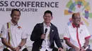 Ketua INAPGOC, Raja Sapta Oktohari, saat jumpa pers di SCTV Tower, Jakarta, Kamis, (8/2/2018). Emtek Group akan menayangkan siaran Asian Games 2018. (Bola.com/M Iqbal Ichsan)