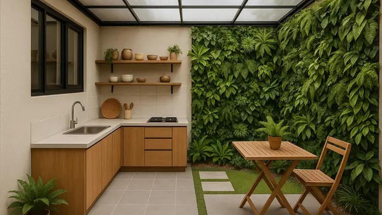 10 Model Dapur Semi Outdoor Belakang Rumah 2025, Nyaman Buat Masak