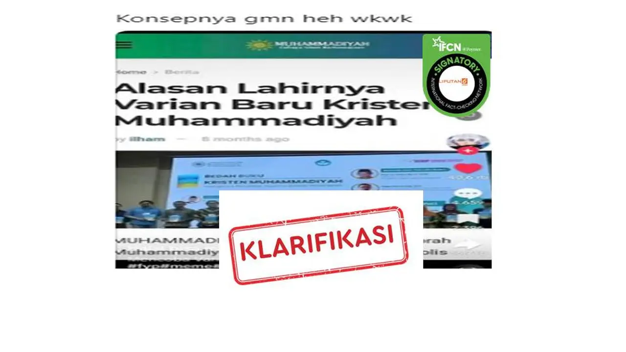 Cek Fakta varian Kristen Muhammadiyah