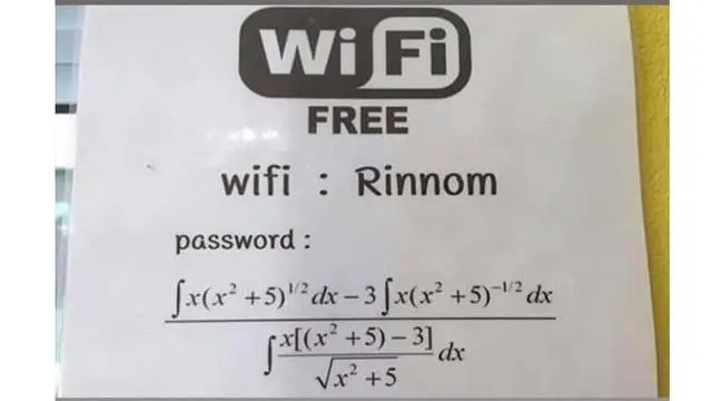 9 Password Wifi Anak IPA Ini Pakai Rumus, Bikin Mikir Keras