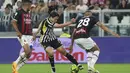 AC Milan berhasil menang melawan tuan rumah Juventus dengan skor 1-0. (Tano Pecoraro/LaPresse via AP)