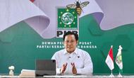 Ketua Umum PKB Abdul Muhaimin Iskandar atau akrab disapa Cak imin dalam pidato awal tahun 2022. (Foto: Dokumentasi PKB).