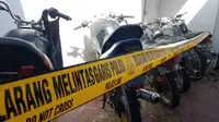 25 sepeda motor bertangki jumbo disita Polda Gorontalo. (Foto: Liputan6.com/Arfandi Ibrahim)