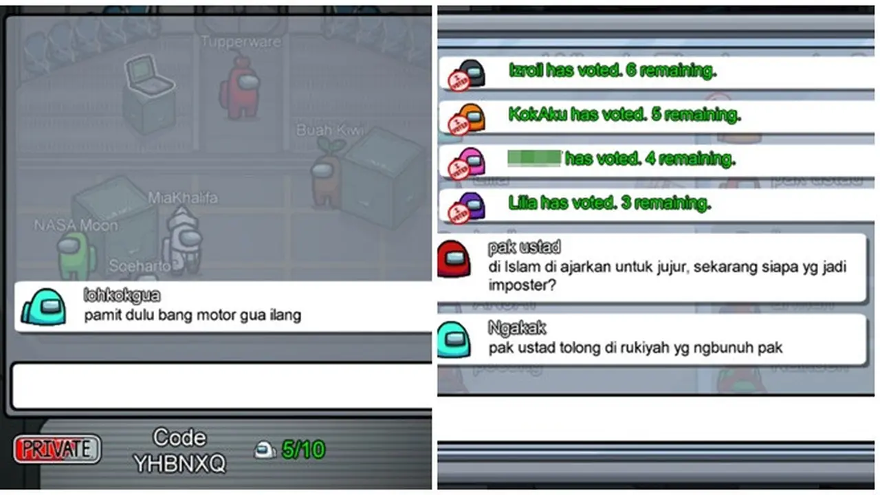 Lagi Viral, 7 Potret Chat Kocak di Among Us Ini Justru Bikin Gagal Curiga