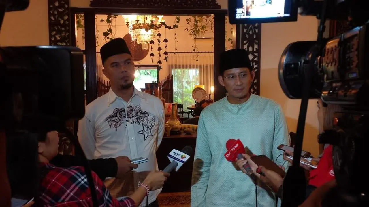 Bertemu 4 Mata, Sandiaga-Ahmad Dhani Bakal Duet pada Pilkada DKI?