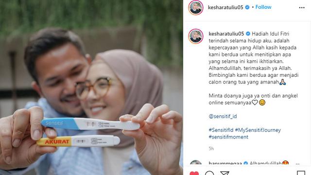 Kesha Ratuliu Umumkan kehamilan dimoment lebaran