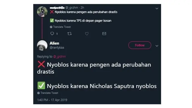 Reaksi Netizen