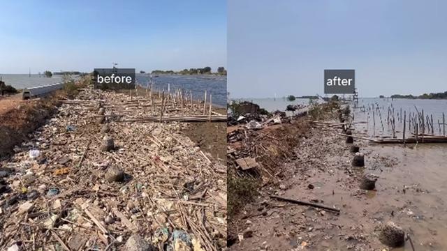 Sampah 12,6 Ton Terjaring dalam Aksi Bersih-Bersih Pandawara di Kampung Nelayan Tambakrejo Semarang